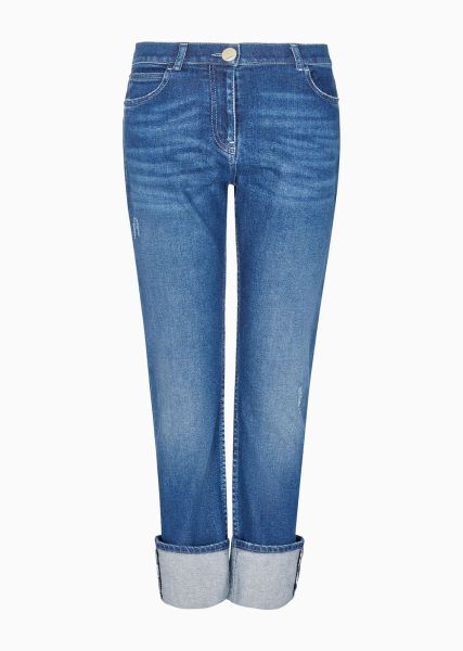 Femme Pantalon 5 Poches Collection Denim En Denim De Coton Stretch Denim Prix Mini Jeans